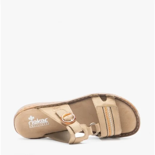 60825-60 Ladies Mule Sandals Sand