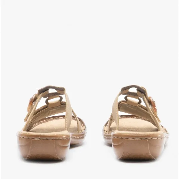 60825-60 Ladies Mule Sandals Sand
