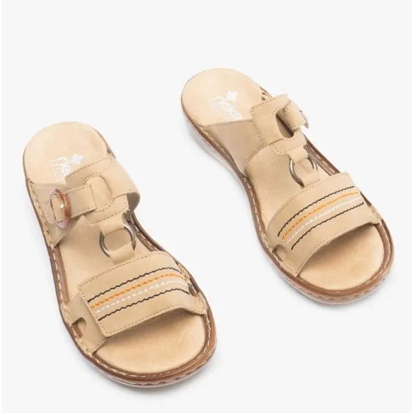 60825-60 Ladies Mule Sandals Sand