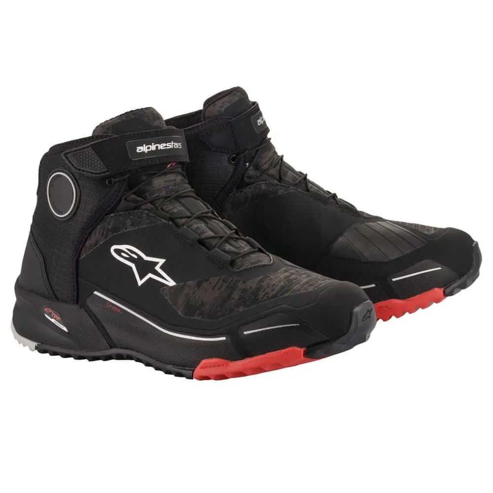Alpinestars CR-X Drystar Riding Shoes Black / Camo / Red