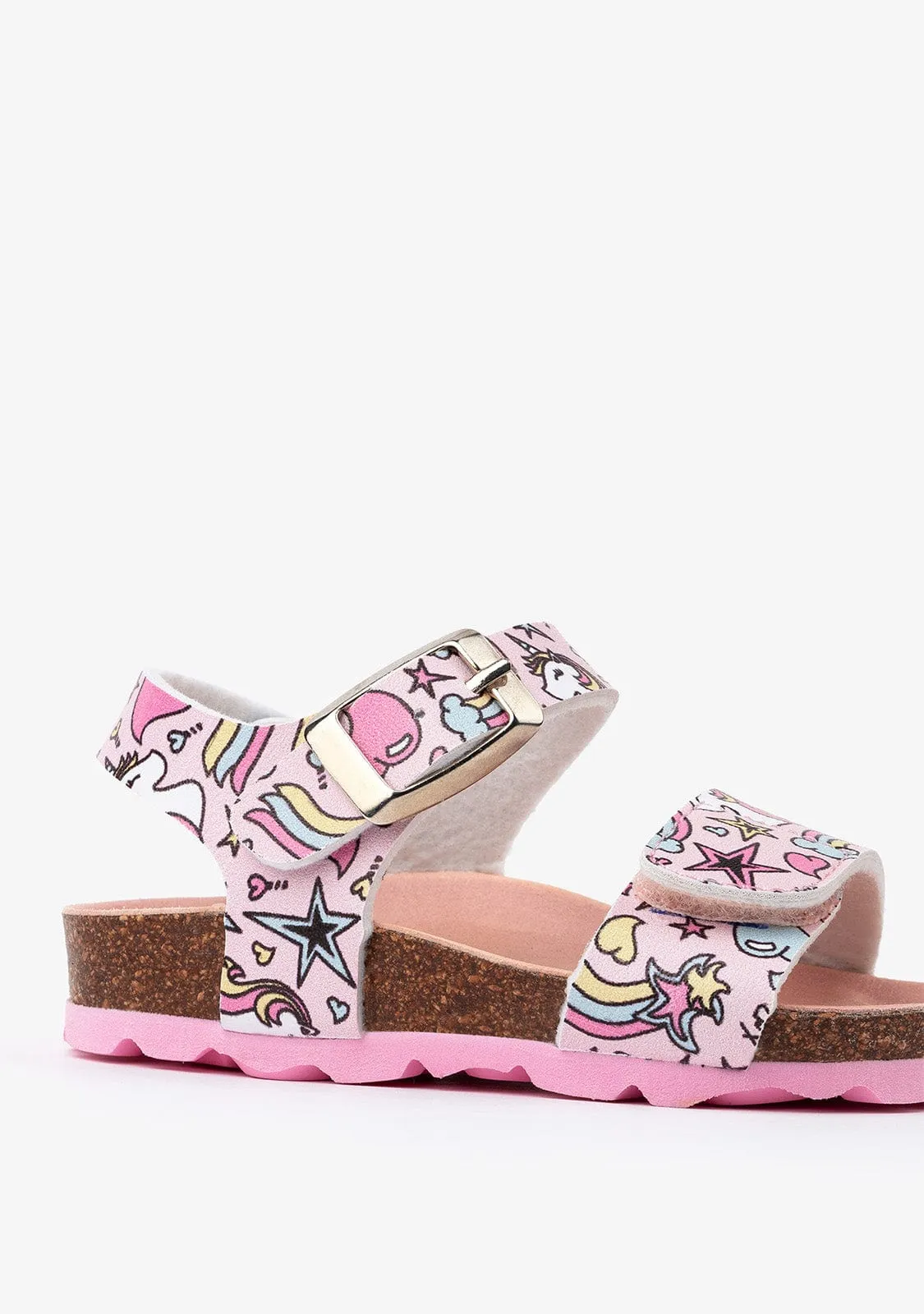 Baby's Multi Unicorn Print Bio Sandals