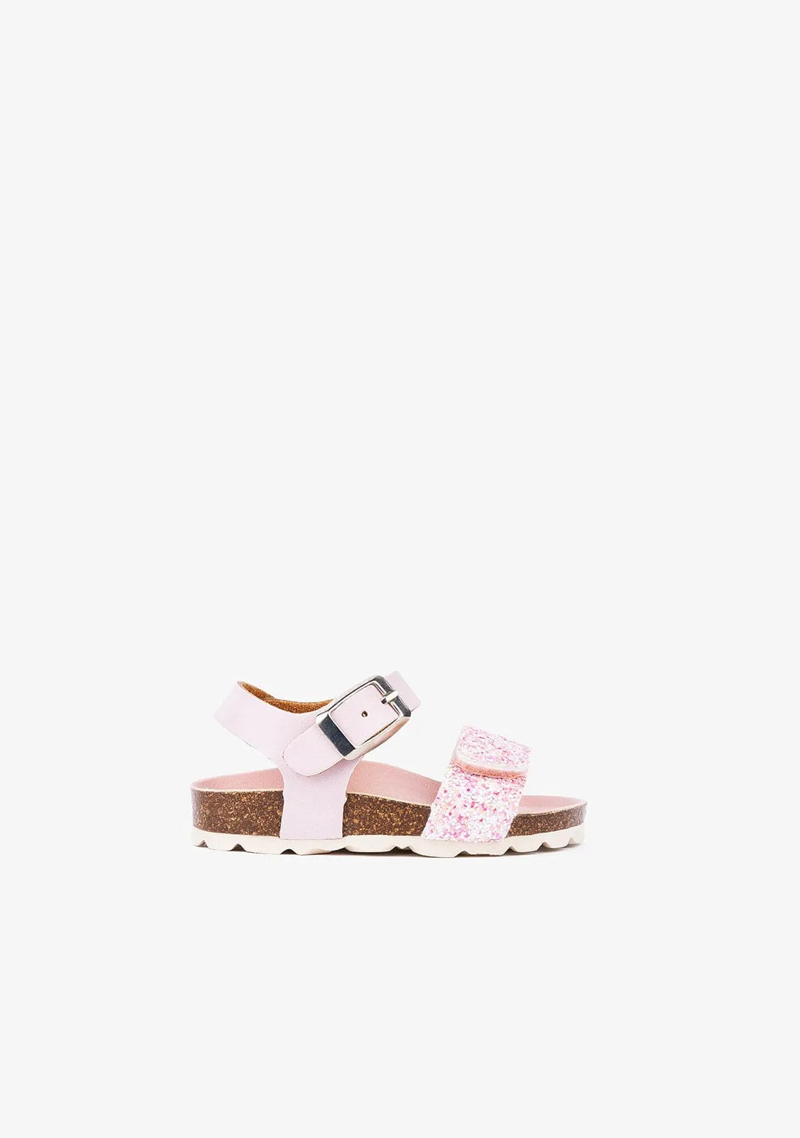 Baby's Pink Glitter Bio Sandals