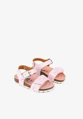 Baby's Pink Glitter Bio Sandals