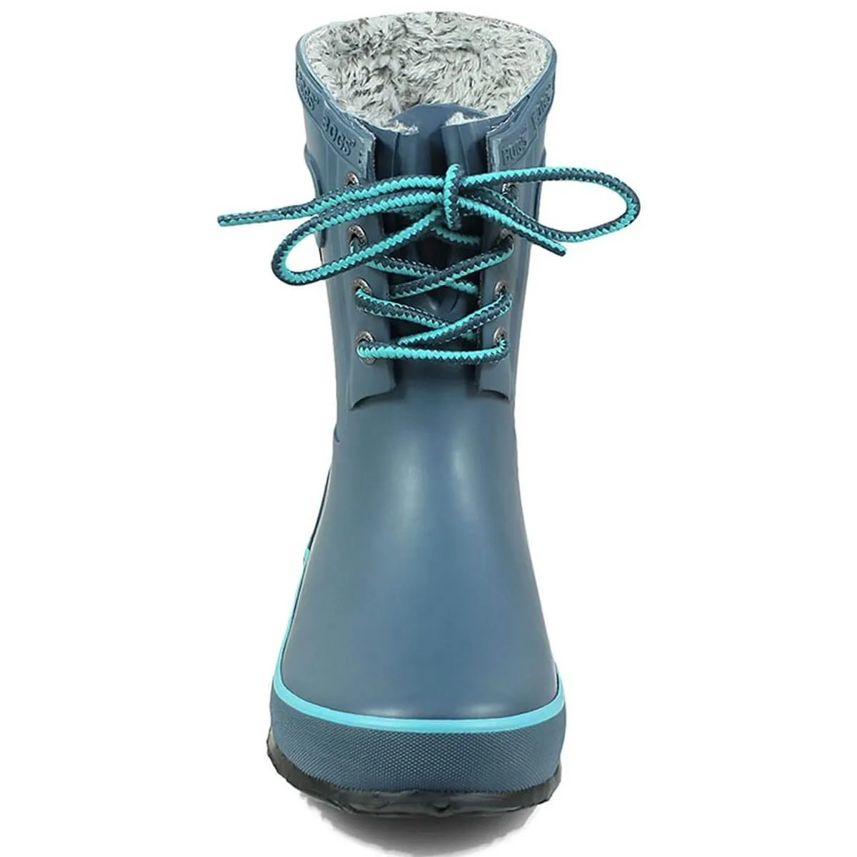 Bogs Kids' Insulated Rain Boots - Amanda Plush, Legion Blue, Size 1 | 72454-423-010