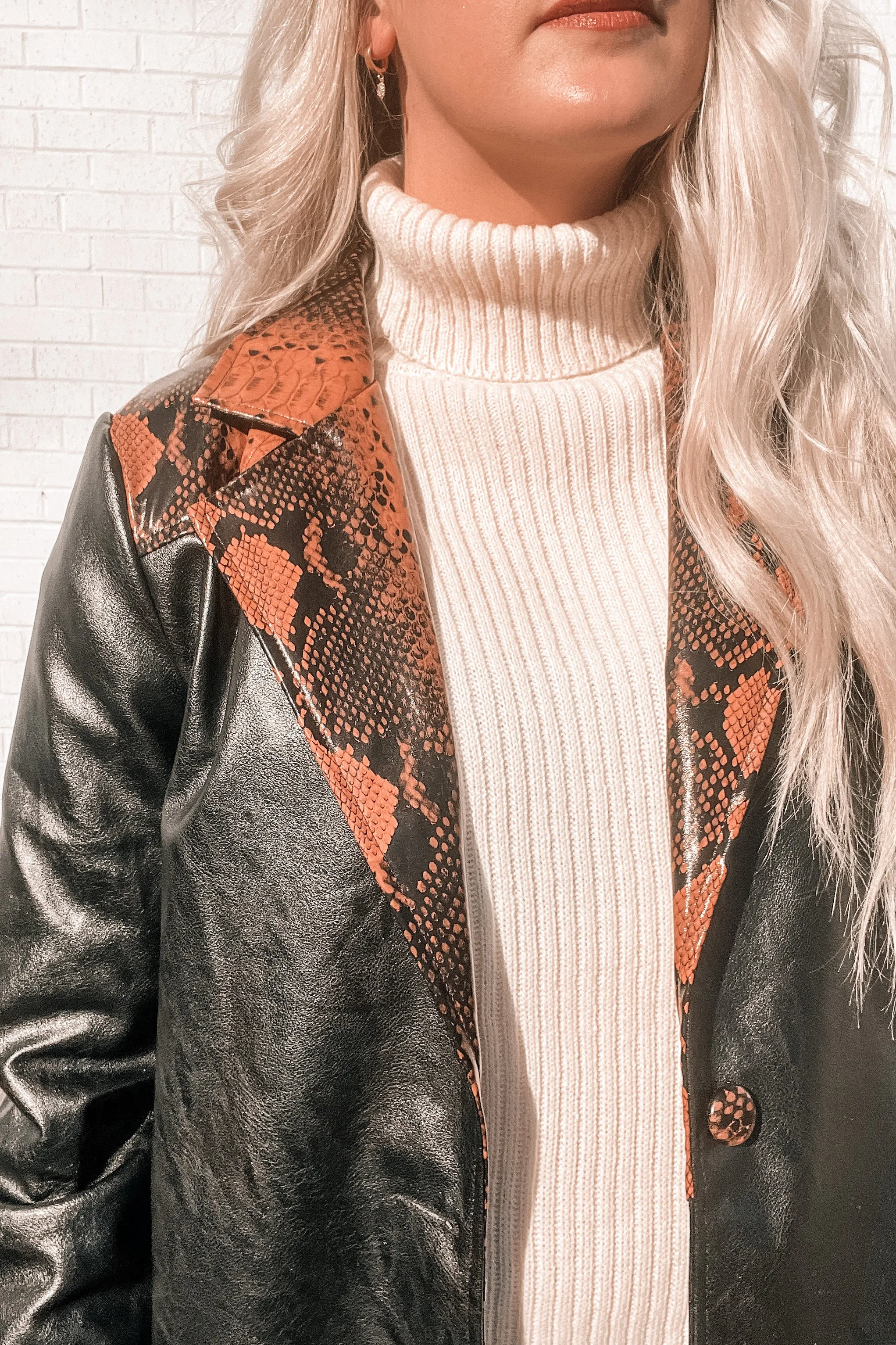 Brigitte Turtleneck Sweater Dress in Apricot Cream