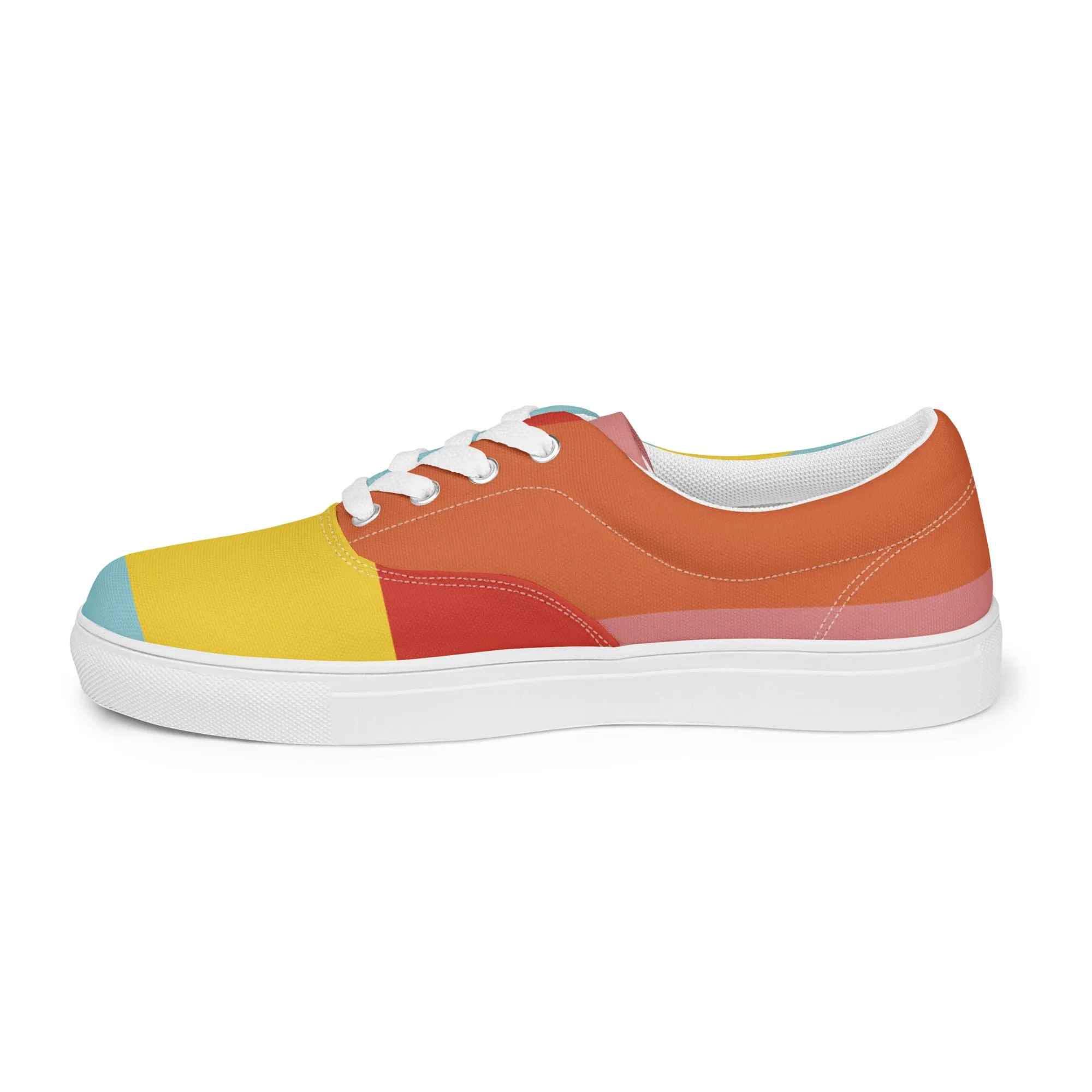 COLORFUL Men’s Lace-Up Canvas Shoes