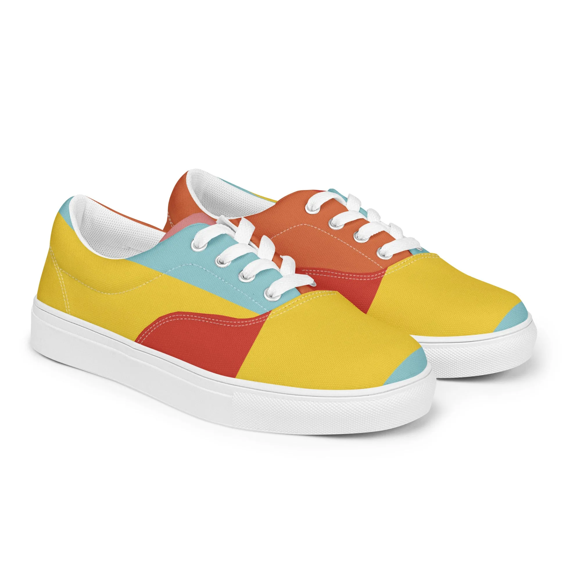 COLORFUL Men’s Lace-Up Canvas Shoes