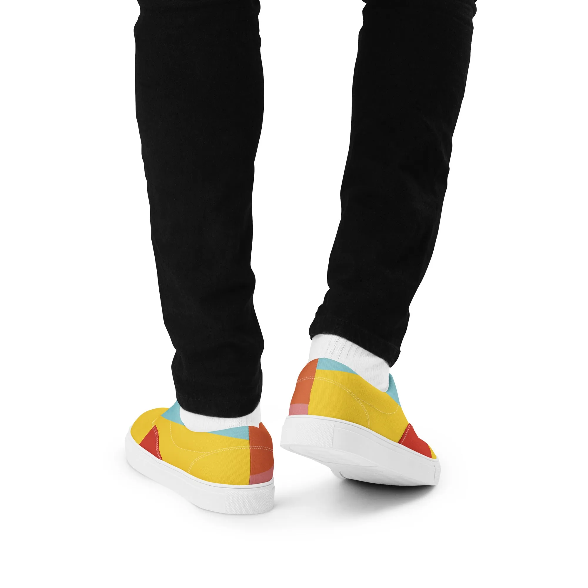 COLORFUL Men’s Lace-Up Canvas Shoes