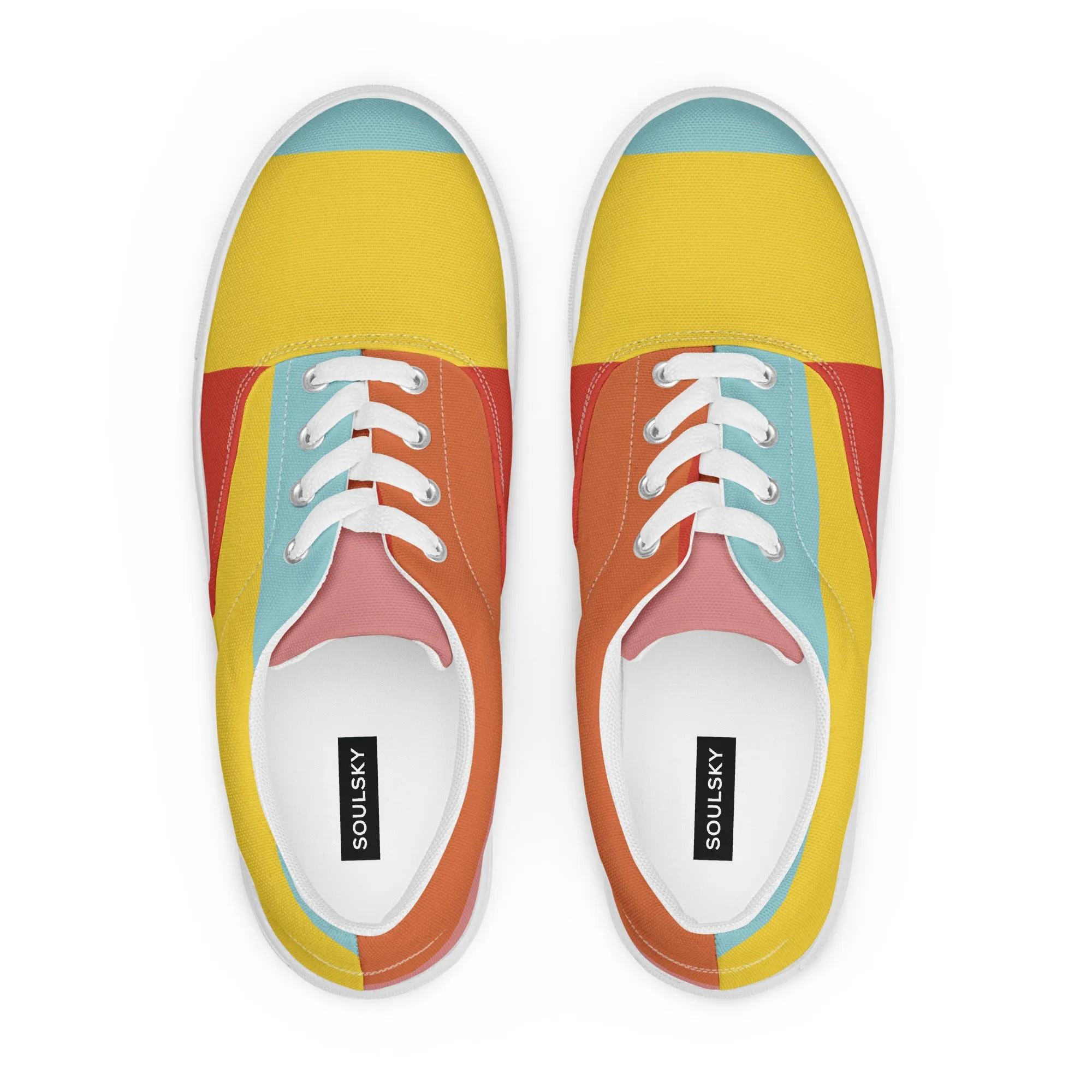 COLORFUL Men’s Lace-Up Canvas Shoes