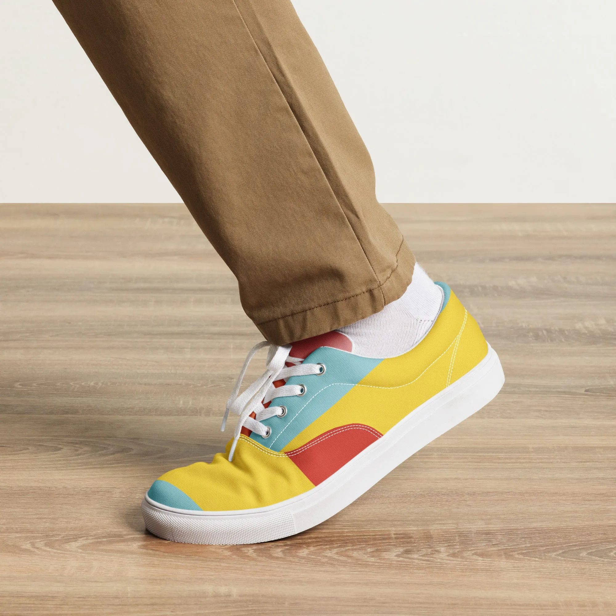 COLORFUL Men’s Lace-Up Canvas Shoes