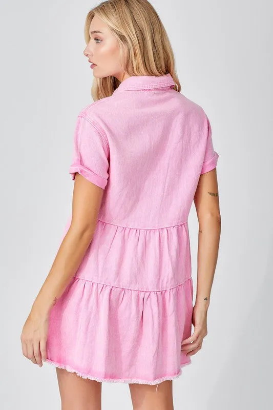 Confident Choices Button Up Denim Dress
