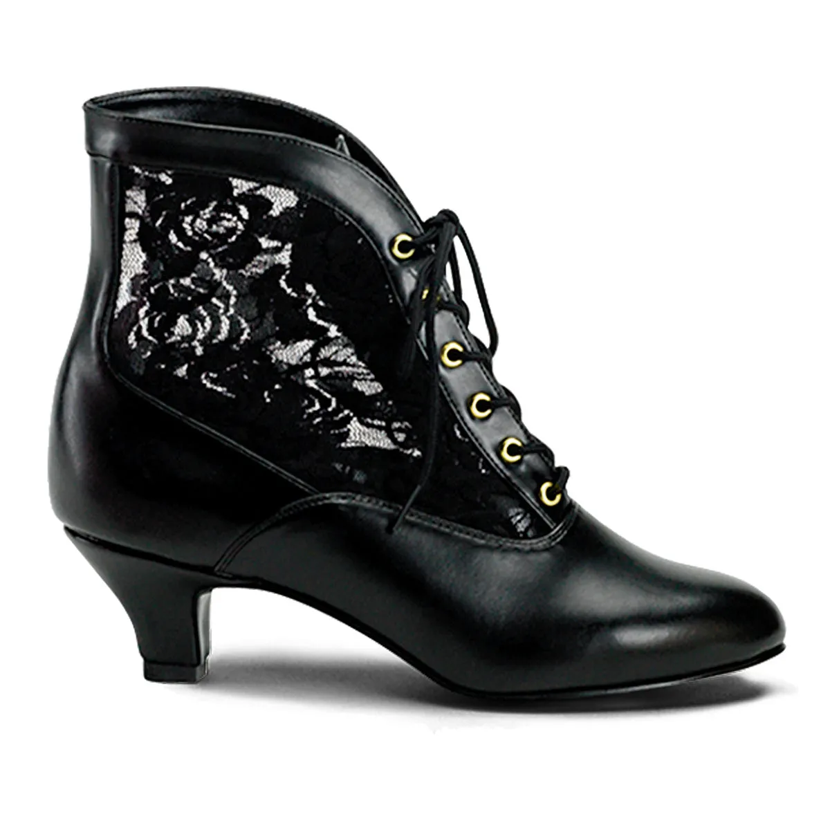 DAME-05 Funtasma Black PU Fancy Dress Women's Boots (Fantasy Footwear)