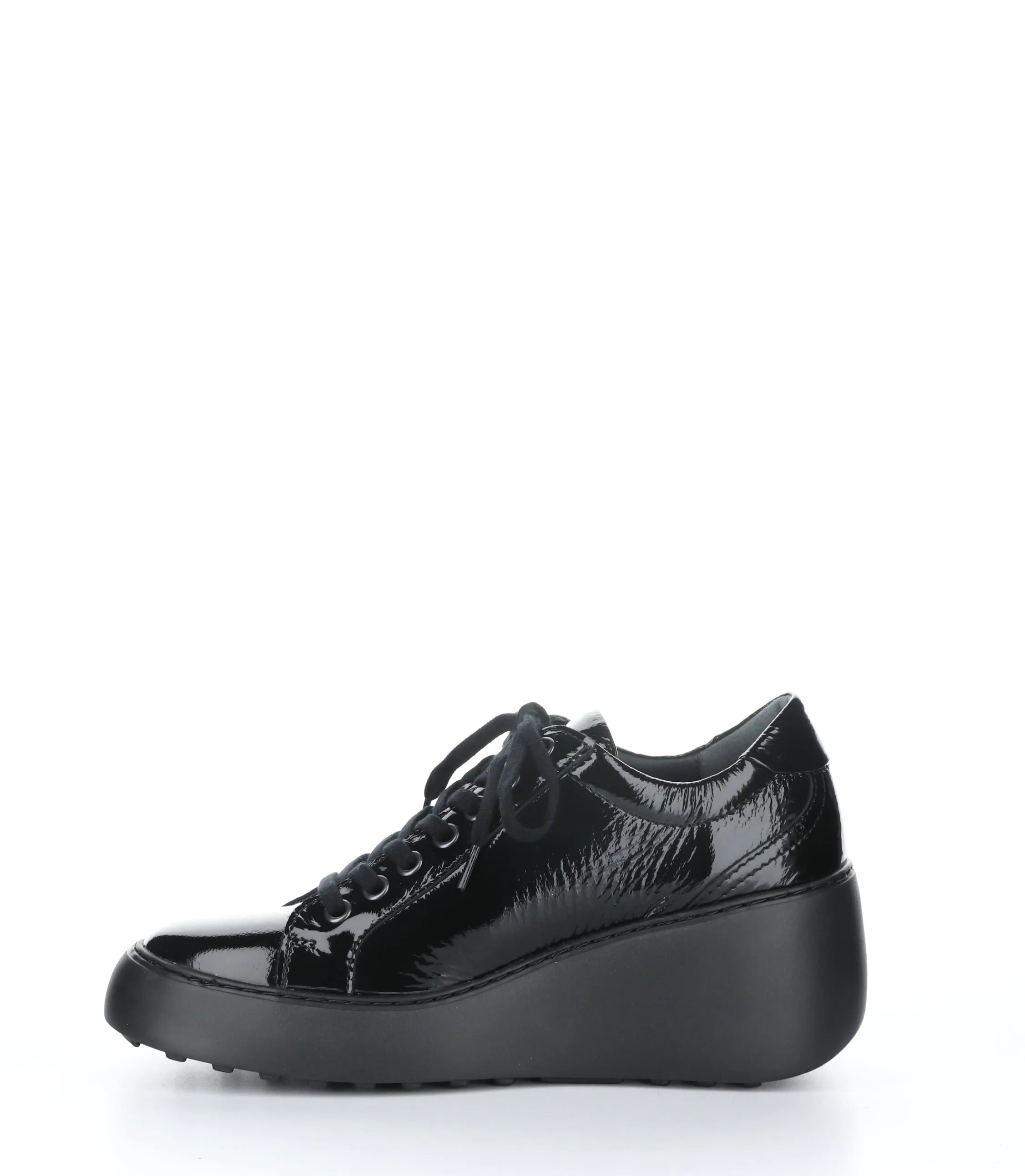 DILE450FLY BLACK Round Toe Trainers|DILE450FLY Baskets �� Lacets in Noir
