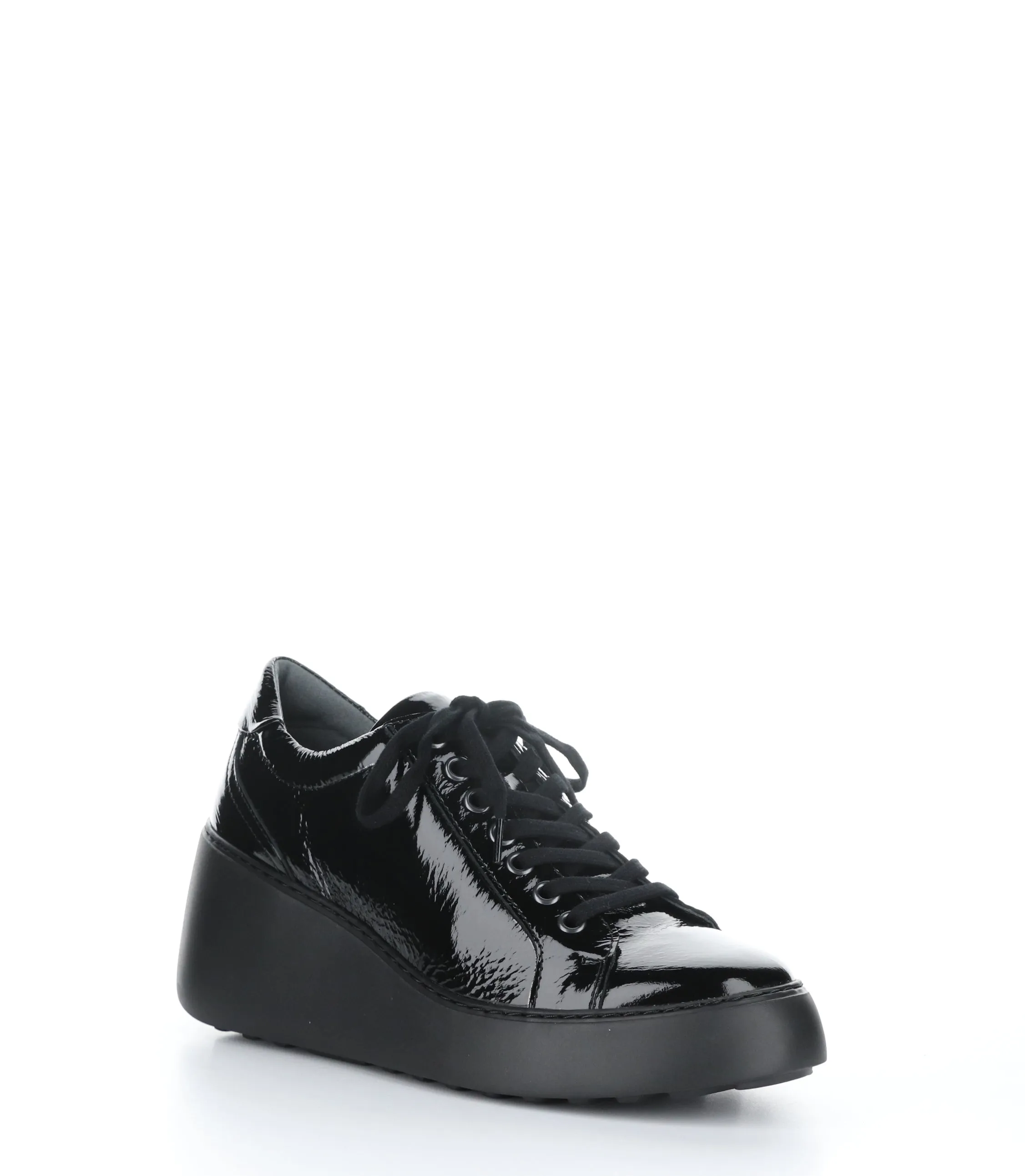 DILE450FLY BLACK Round Toe Trainers|DILE450FLY Baskets �� Lacets in Noir