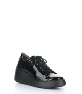 DILE450FLY BLACK Round Toe Trainers|DILE450FLY Baskets �� Lacets in Noir