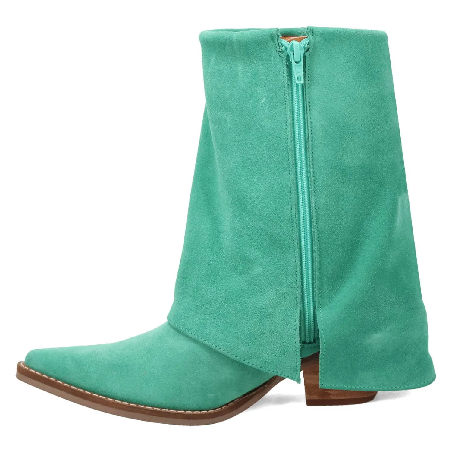 Dingo Womens Marlie Green Suede Cowboy Boots