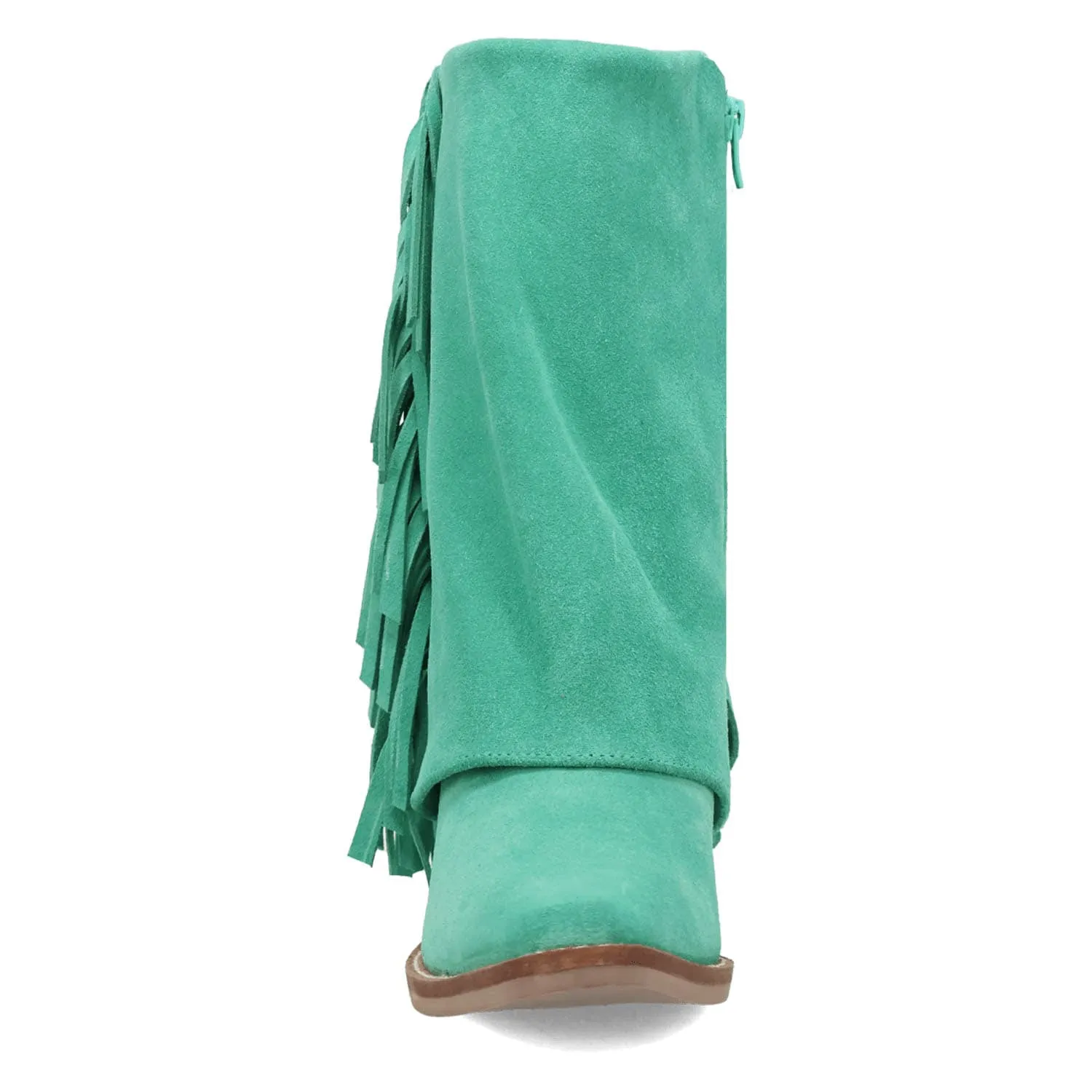 Dingo Womens Marlie Green Suede Cowboy Boots