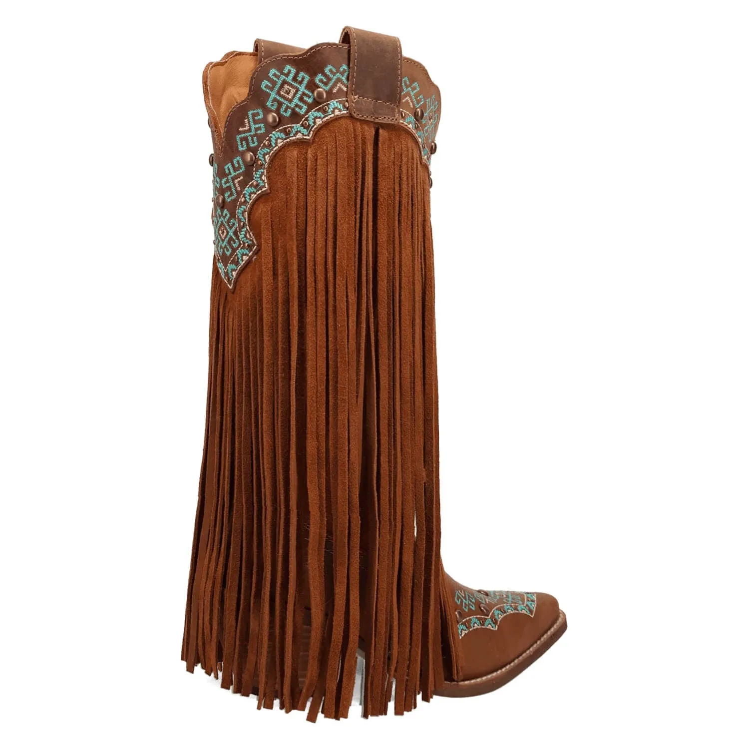 Dingo Womens Tequila Sunrise Brown Suede Cowboy Boots