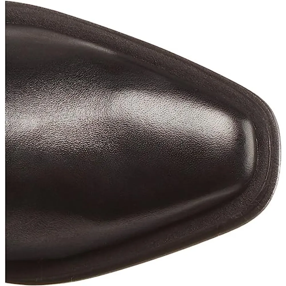 Dorica Black Leather Franco Sarto Boots Wide Calf
