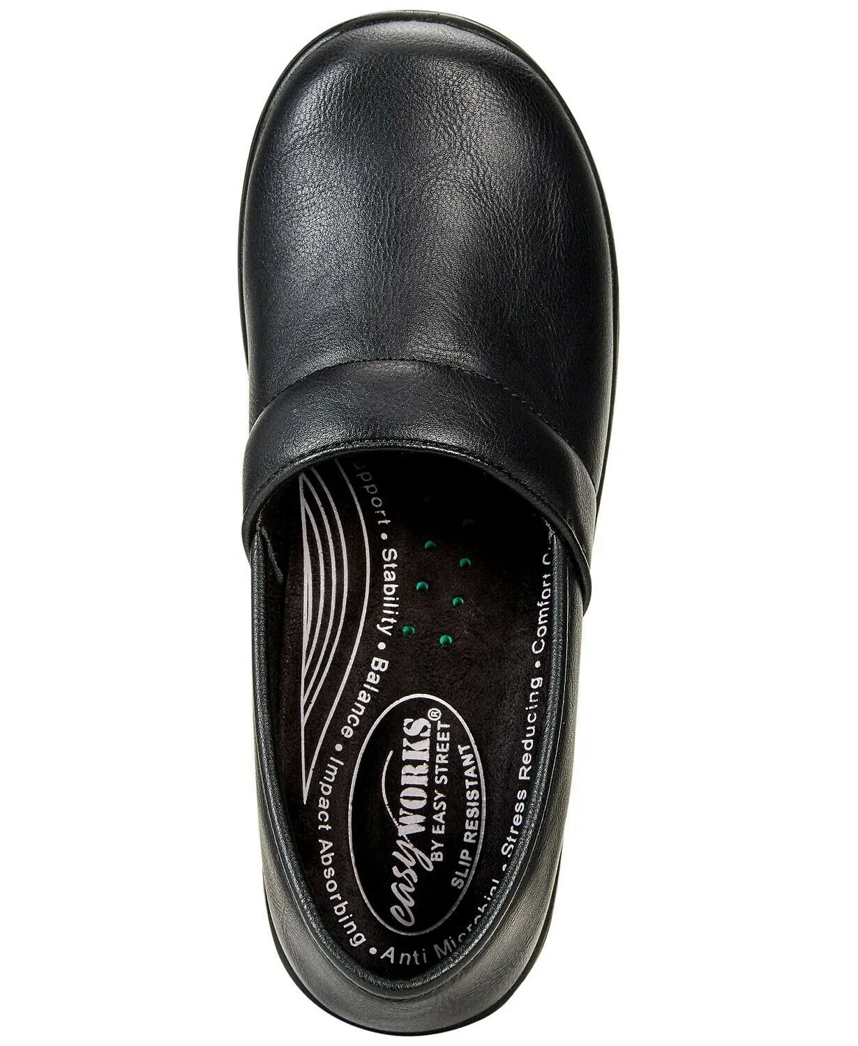 Easy Street Easy Works By Lyndee Black Slip Resistant Clogs