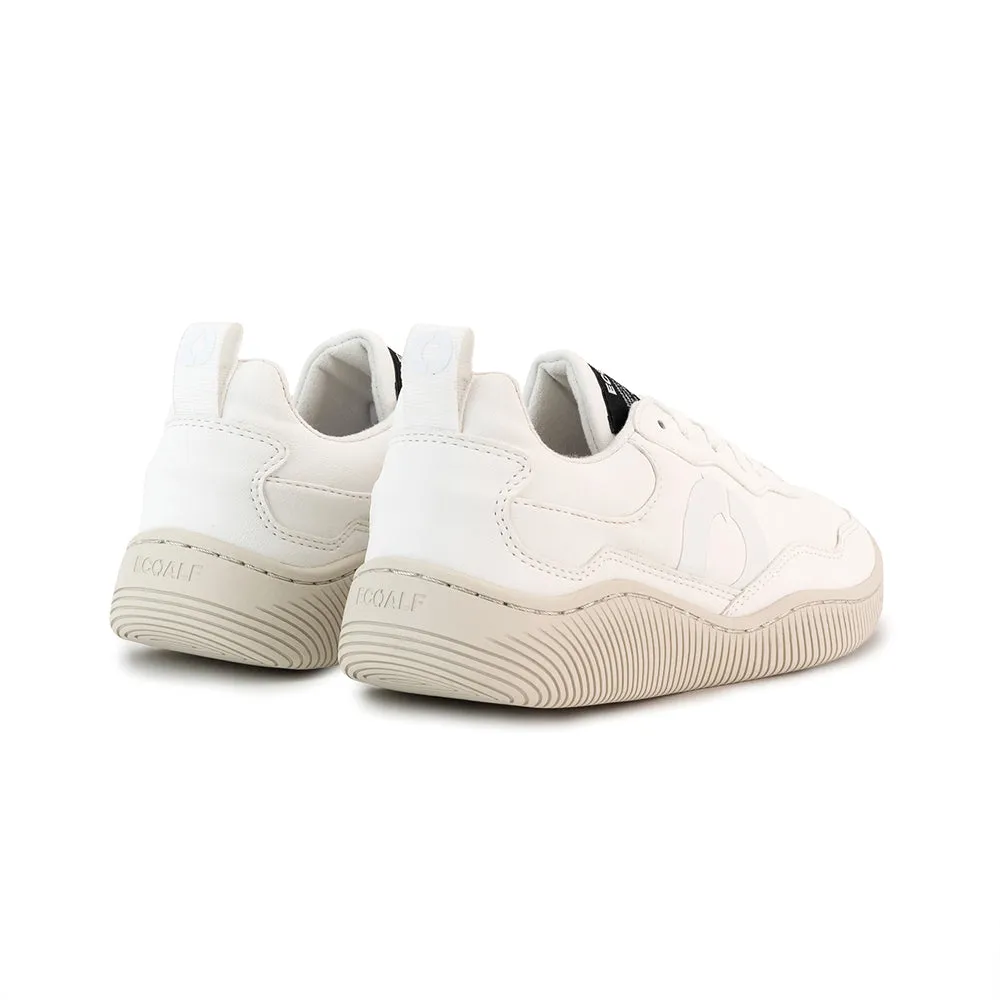 ECOALF OFF WHITE SYNTHETIC LEATHER ALCUDIA TRAINERS FOR WOMEN