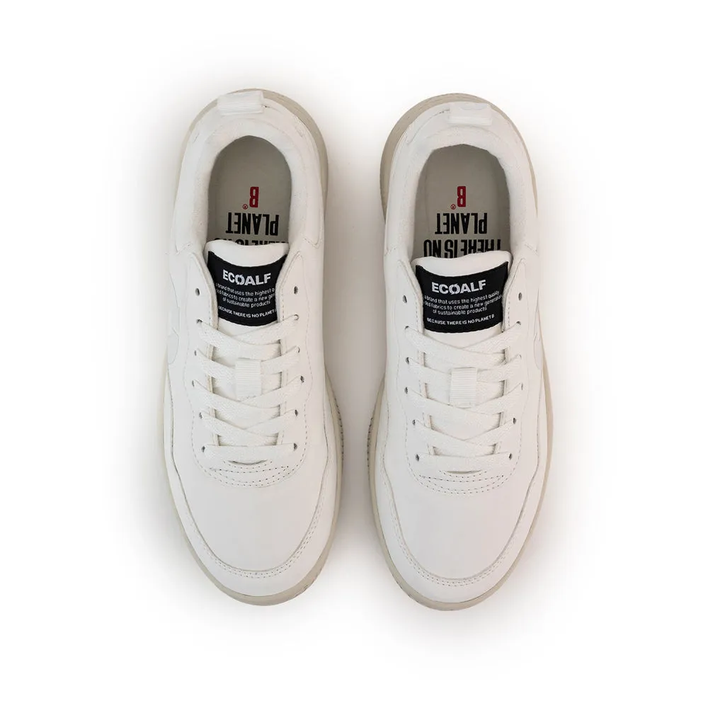 ECOALF OFF WHITE SYNTHETIC LEATHER ALCUDIA TRAINERS FOR WOMEN