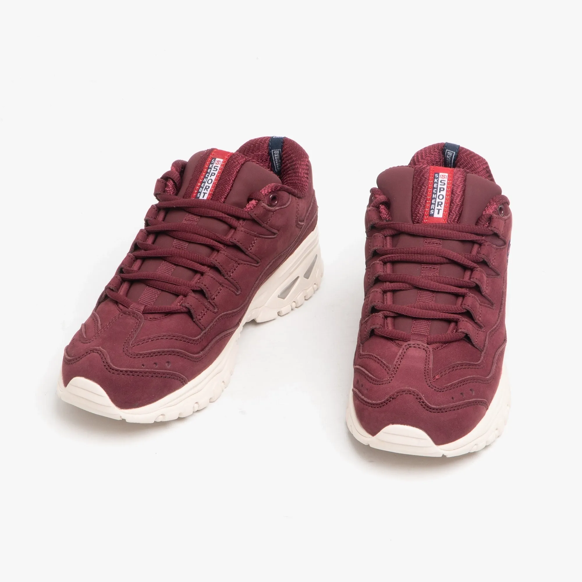 ENERGY Ladies Retro Sports Trainers Burgundy