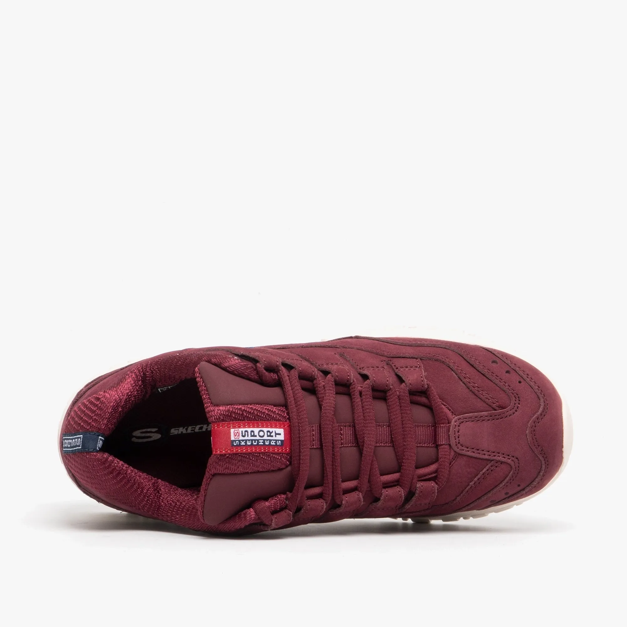 ENERGY Ladies Retro Sports Trainers Burgundy