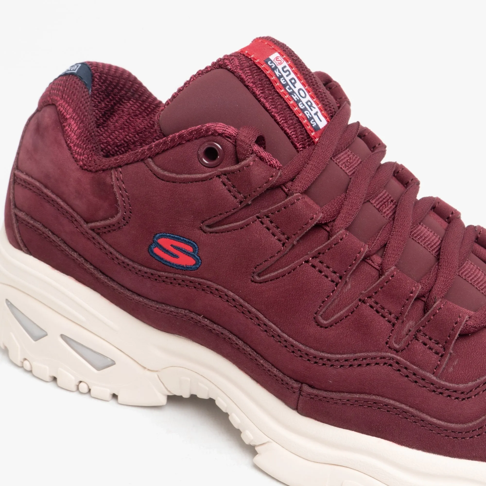 ENERGY Ladies Retro Sports Trainers Burgundy