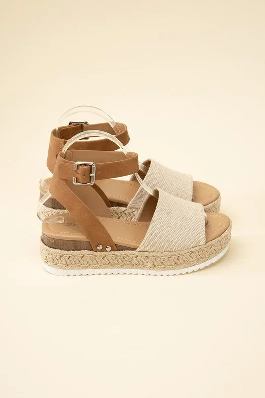 Espadrille Low Wedge Sandals