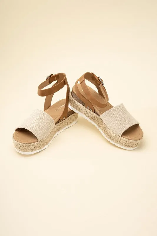 Espadrille Low Wedge Sandals