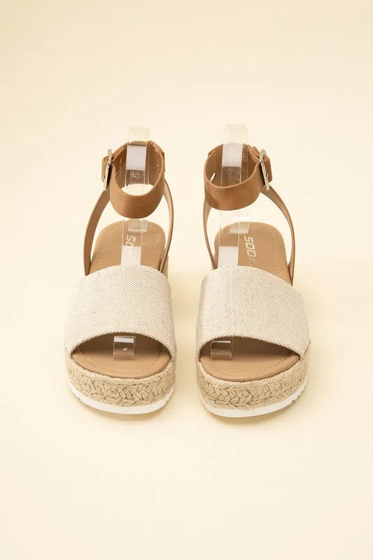 Espadrille Low Wedge Sandals