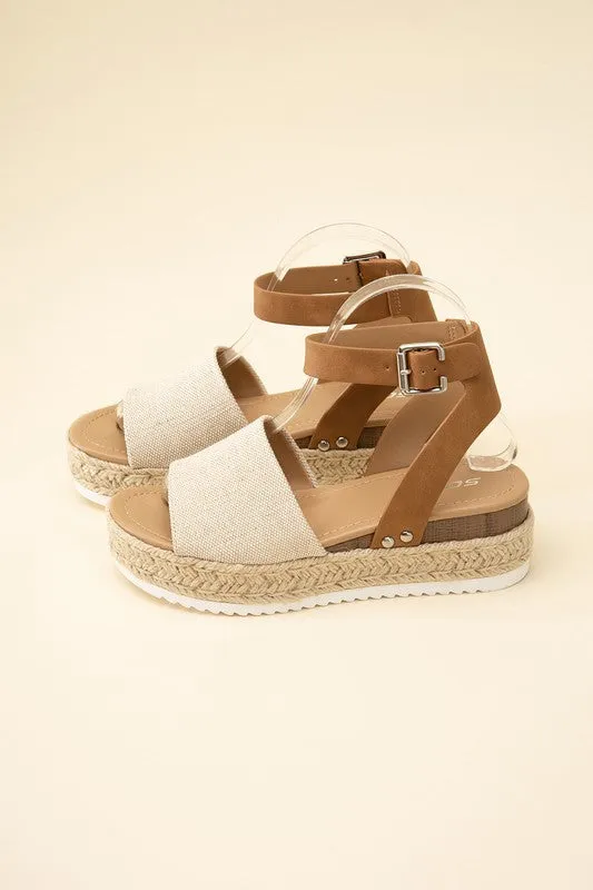 Espadrille Low Wedge Sandals