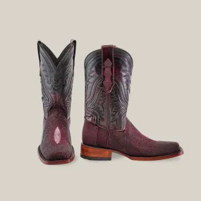 Exotic Stingray - Wine - Rodeo Toe
