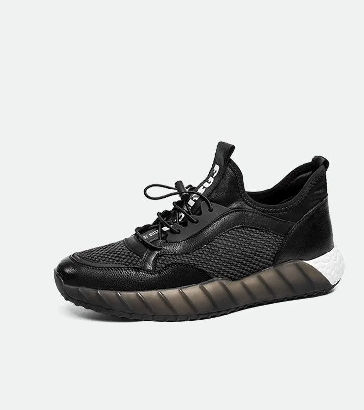 FAMAN WIDE FIT TRAINERS IN BLACK AND WHITE