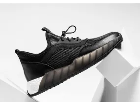 FAMAN WIDE FIT TRAINERS IN BLACK AND WHITE