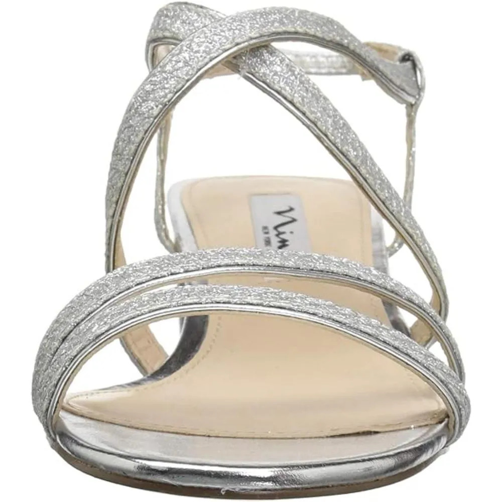 Gaelen Silver Glitter Nina Sandals