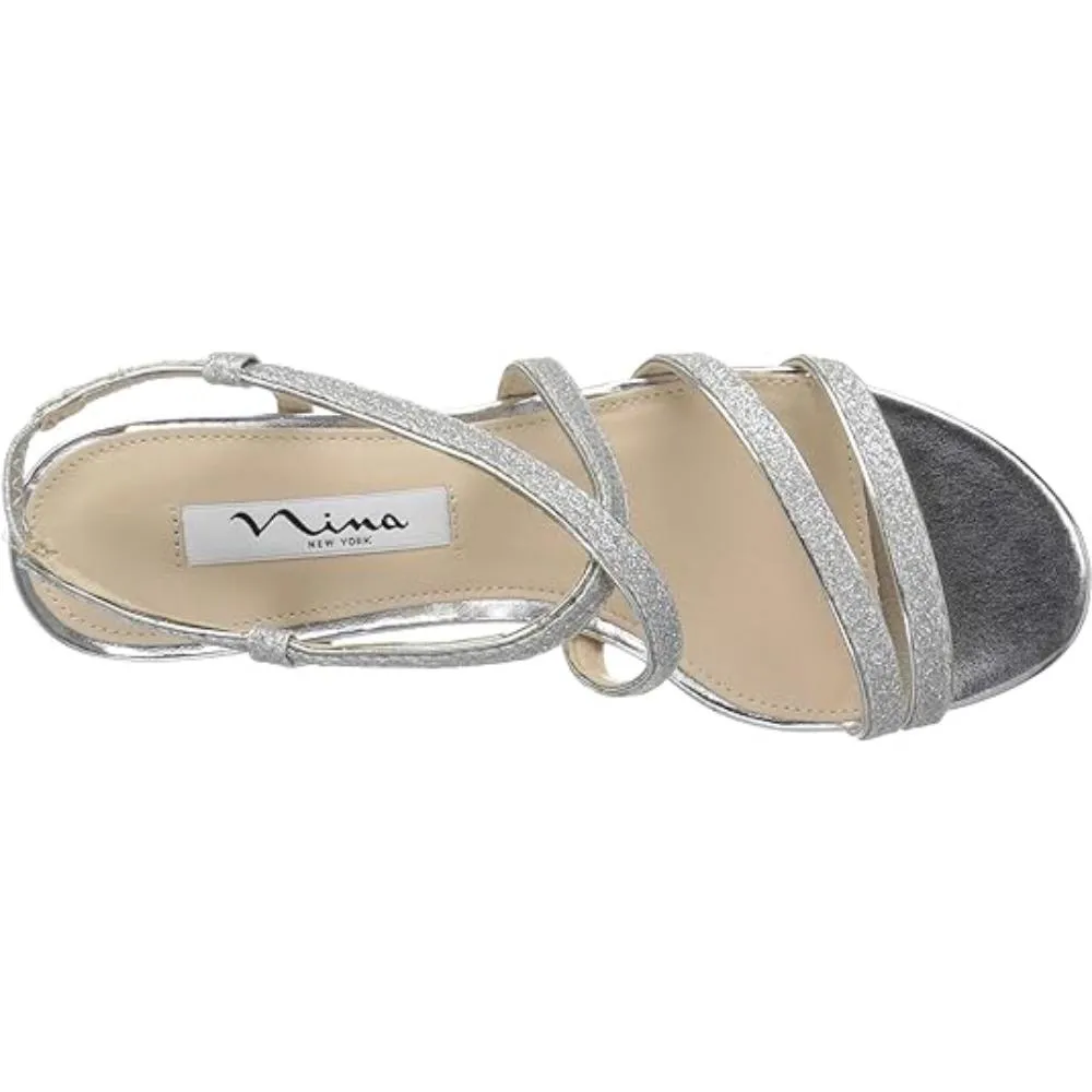 Gaelen Silver Glitter Nina Sandals