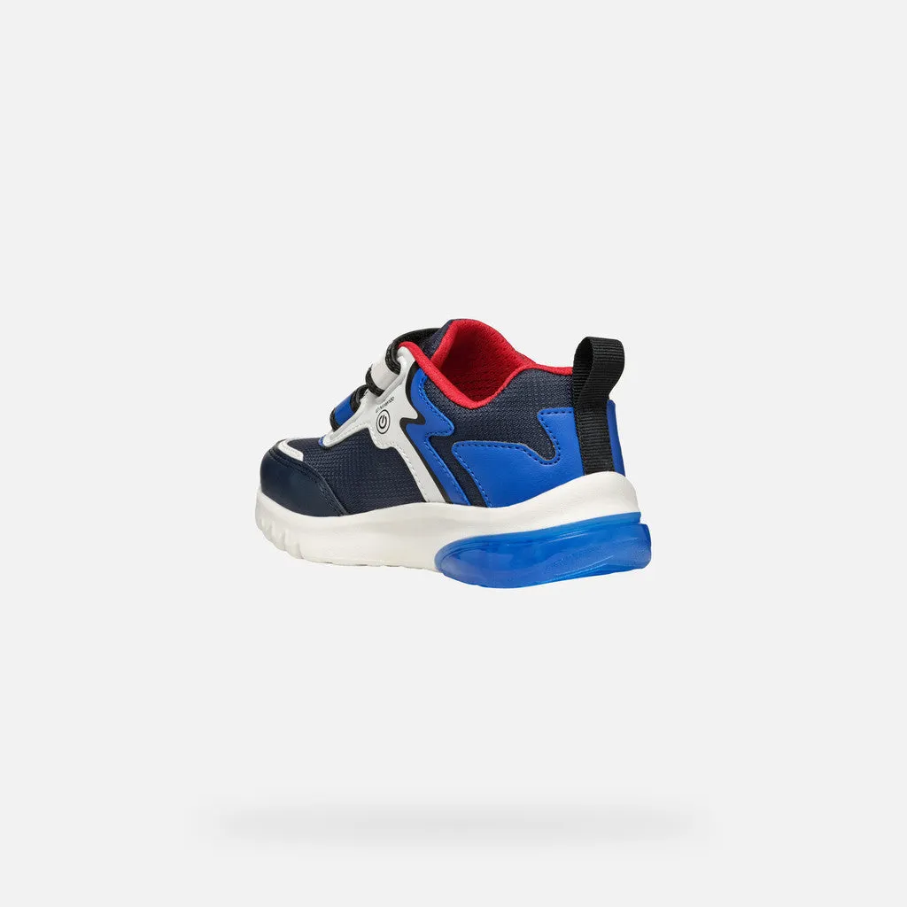 Geox Kids Super Mario Light Up Trainers - Navy / Royal