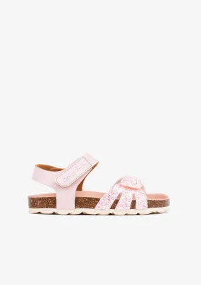 Girl's Pink Glitter Bio Sandals