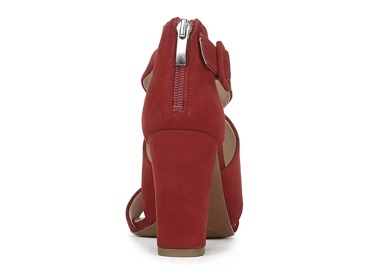 Habra Crimson Red Suede Franco Sarto Sandals