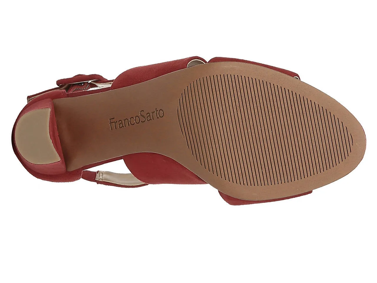 Habra Crimson Red Suede Franco Sarto Sandals