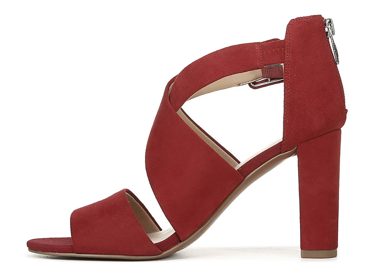 Habra Crimson Red Suede Franco Sarto Sandals