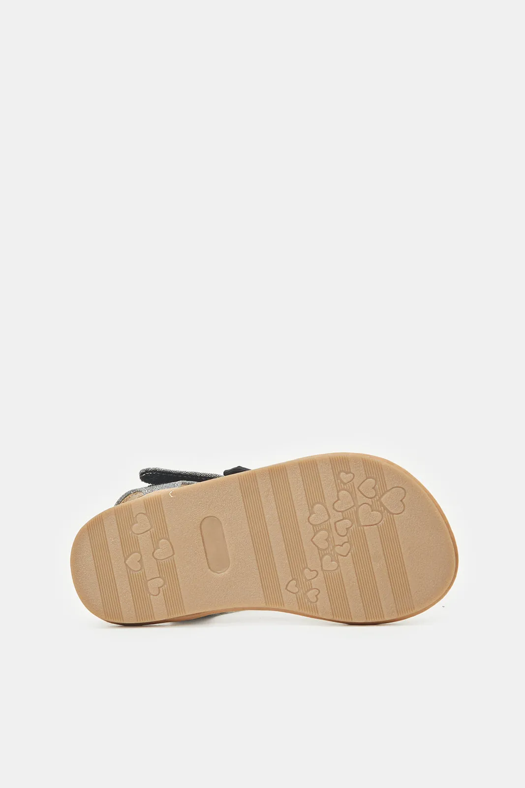 Infant Girls Black Diamante Sandals