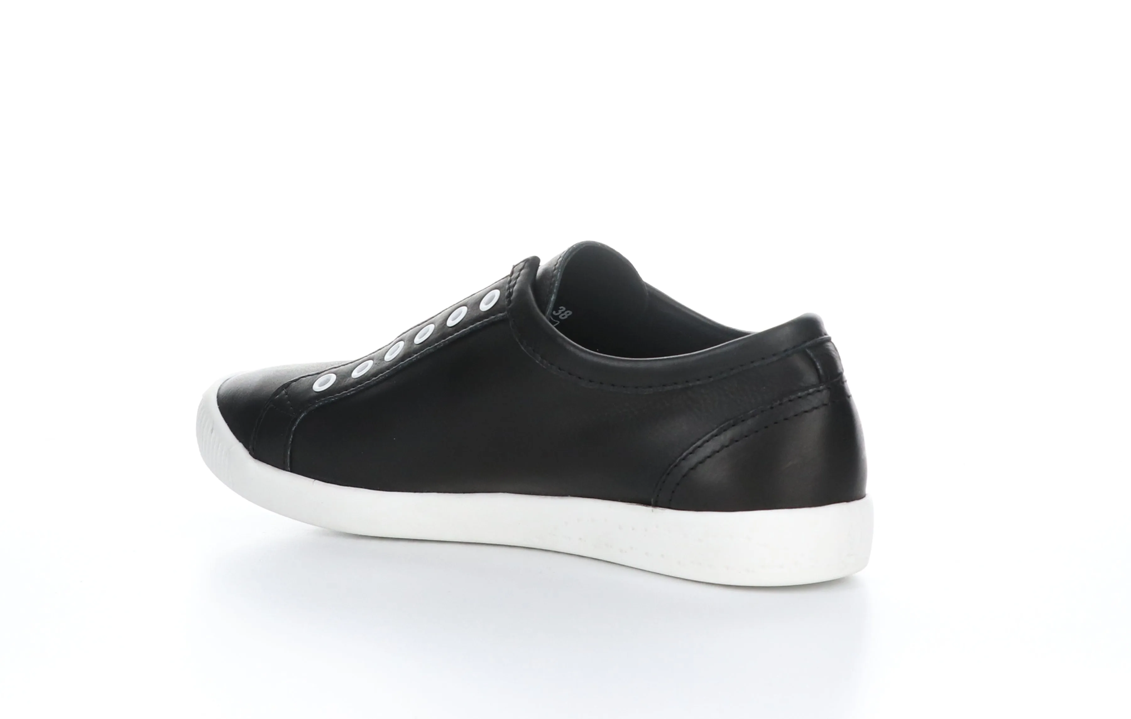 IRIT637SOF Smooth Black W/ Red Elastic Slip-on Trainers