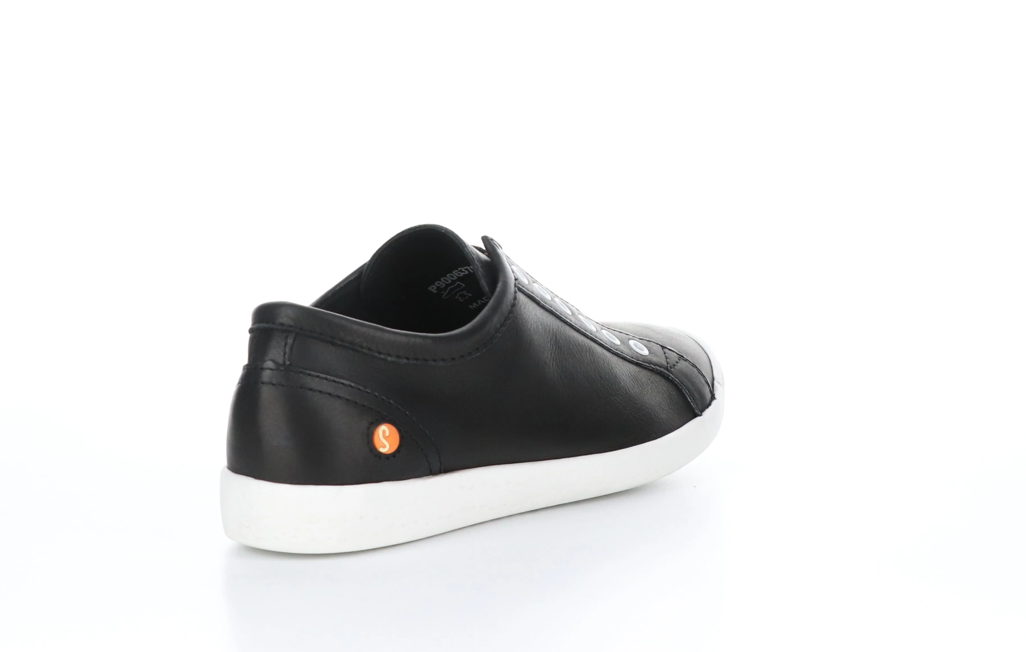IRIT637SOF Smooth Black W/ Red Elastic Slip-on Trainers