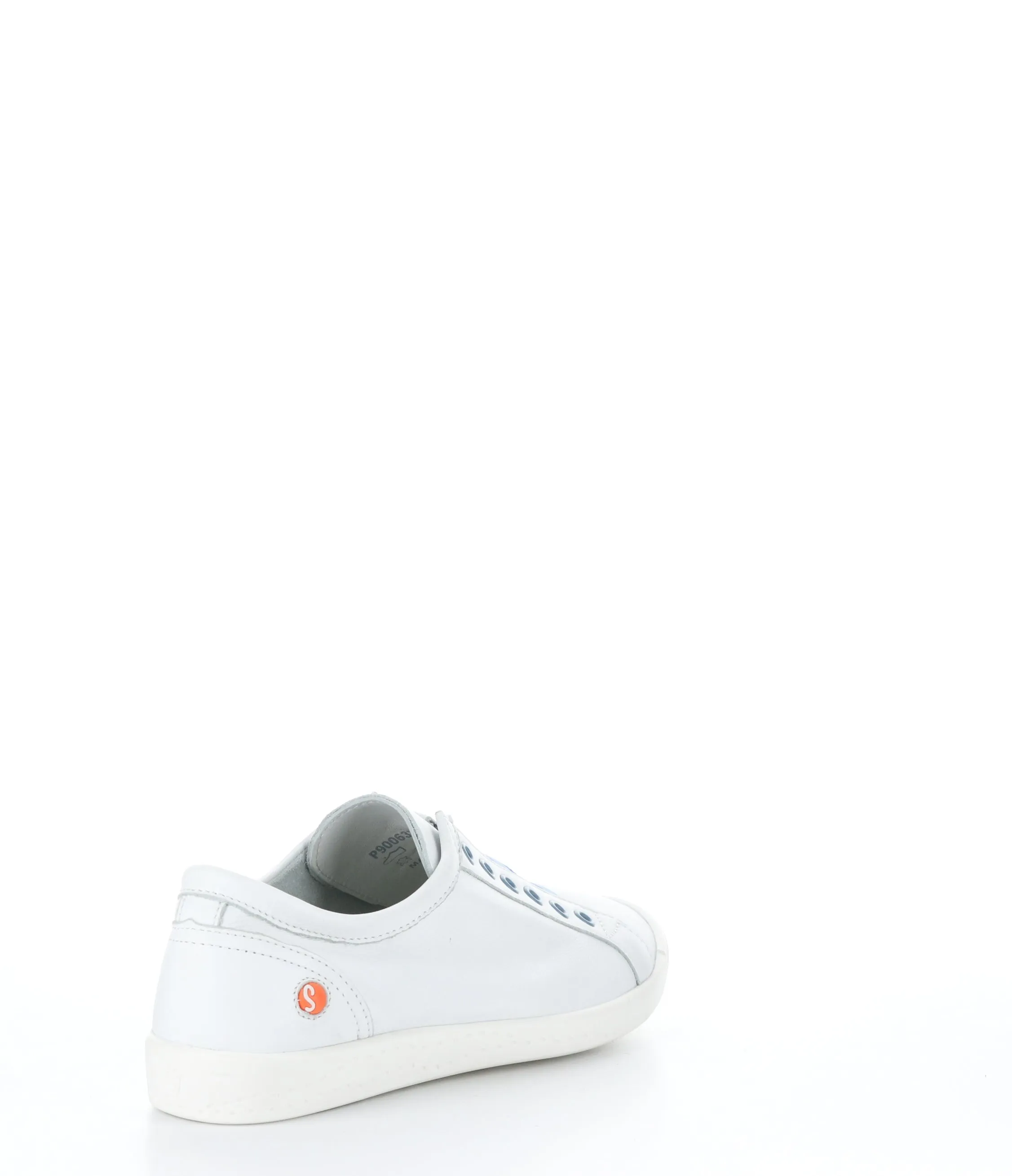IRIT637SOF Smooth White W/ Blue Elastic Slip-on Trainers