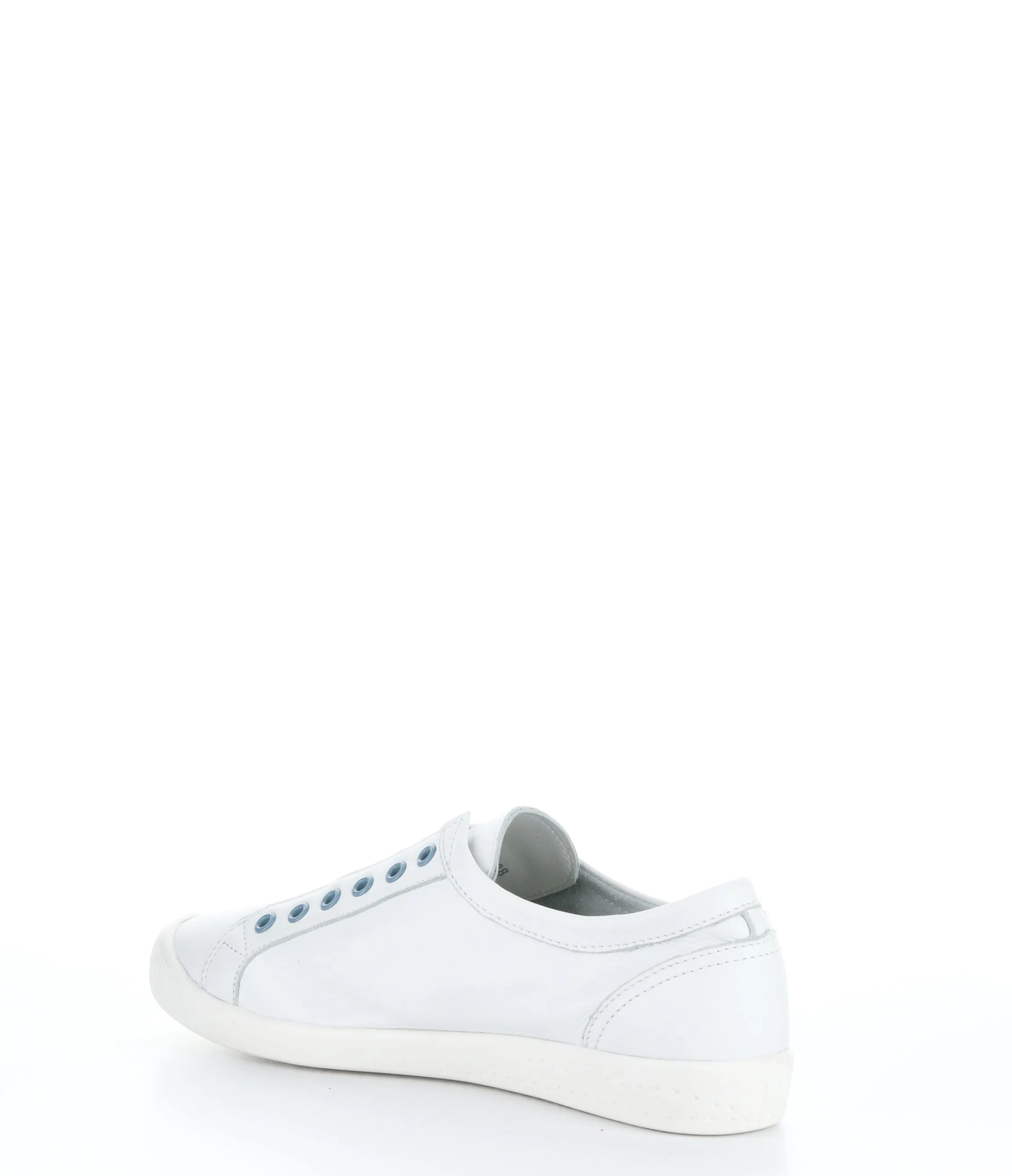 IRIT637SOF Smooth White W/ Blue Elastic Slip-on Trainers
