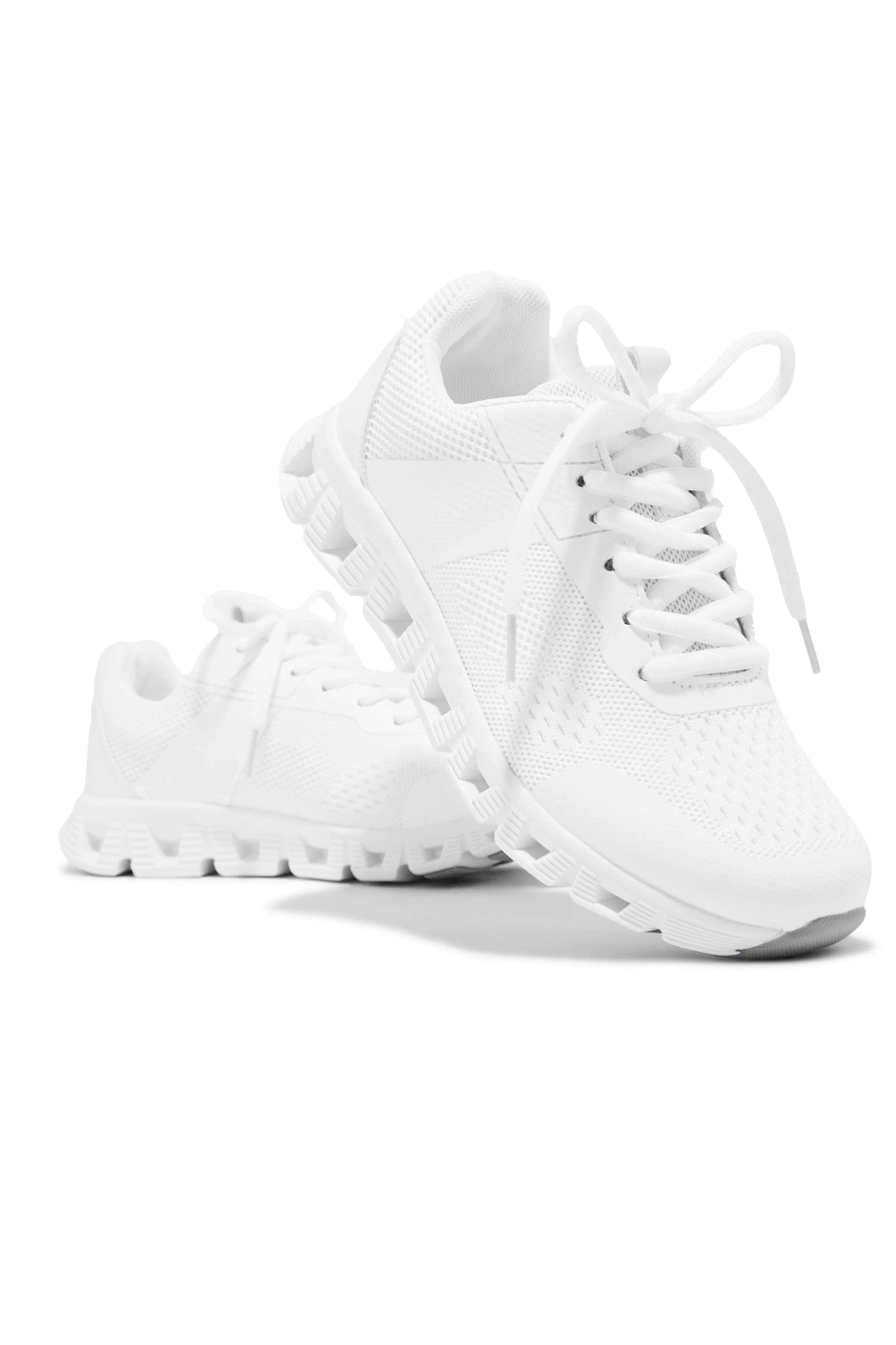 Jet Setter Lace Up Sneakers - White