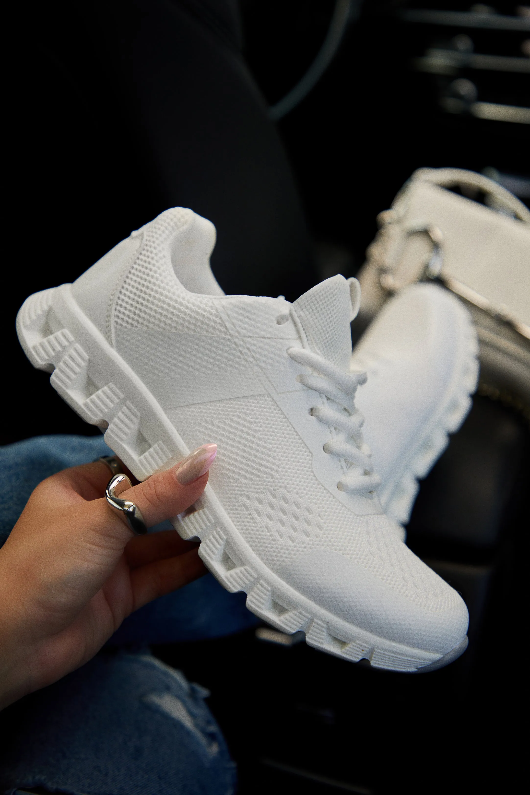 Jet Setter Lace Up Sneakers - White